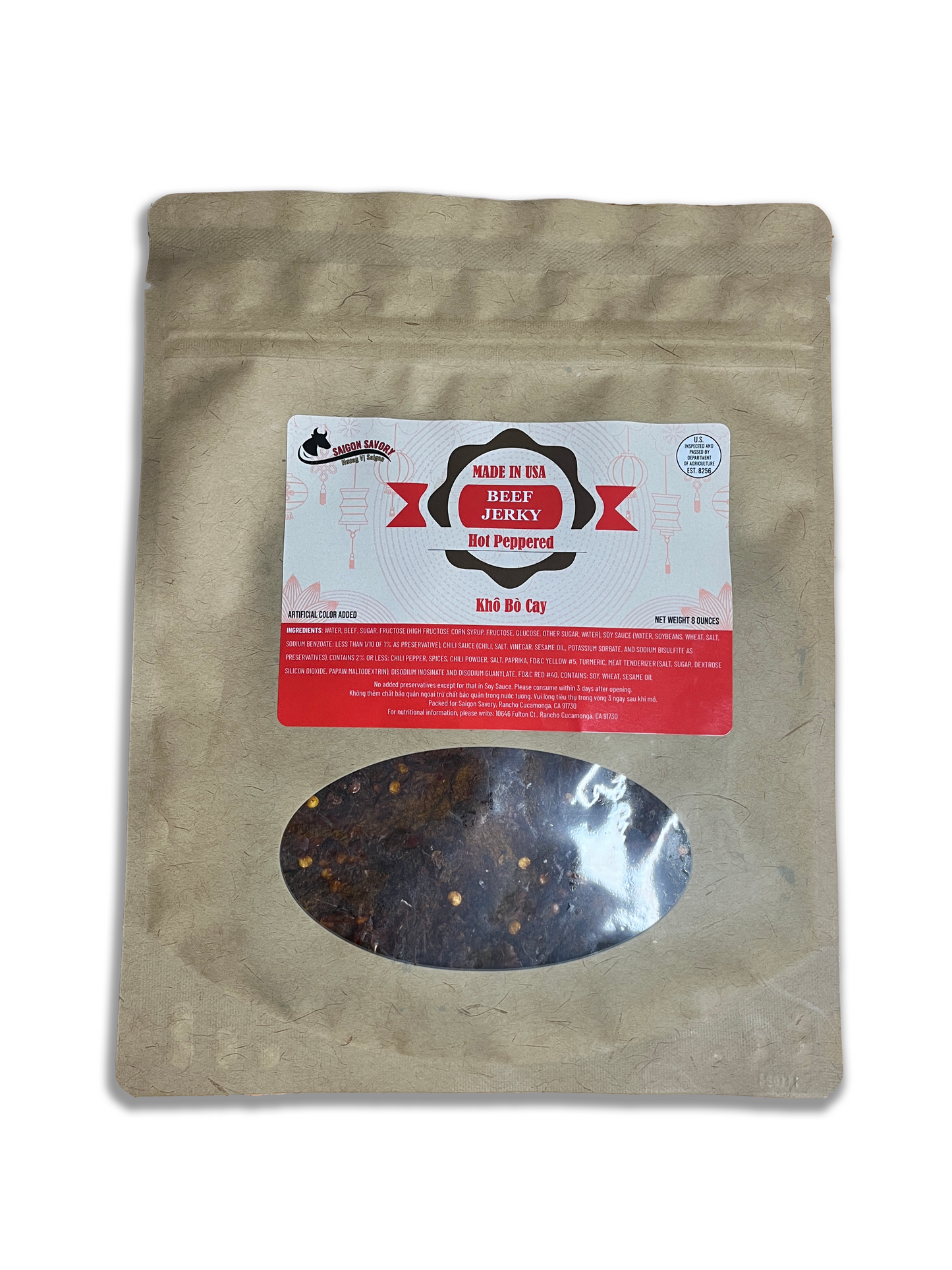 Hot Peppered Beef Jerky (Khô Bò Cay)