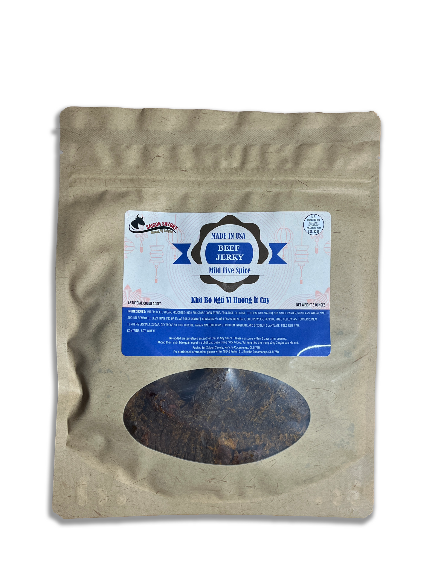 Mild 5 Spices Jerky (Khô Bò Ngũ Vị Hương Ít Cay)